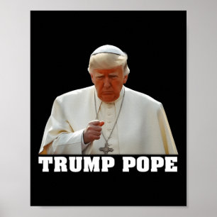 Poster Papa Trump Engraçado Trump Vaticano Cristão Retro