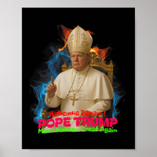 Poster Papa Trump Engraçado Trump Vaticano Cristão Retro 