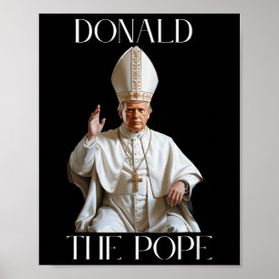 Poster Papa Trump Engraçado Trump Vaticano Cristão Retro