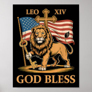 Poster Papa vaticano Leo Xiv - Papa Deus abençoe Leo Xiv