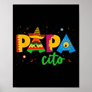 Poster Papacito Cinco De Mayo Sombrero Men Papa Pai Fathe