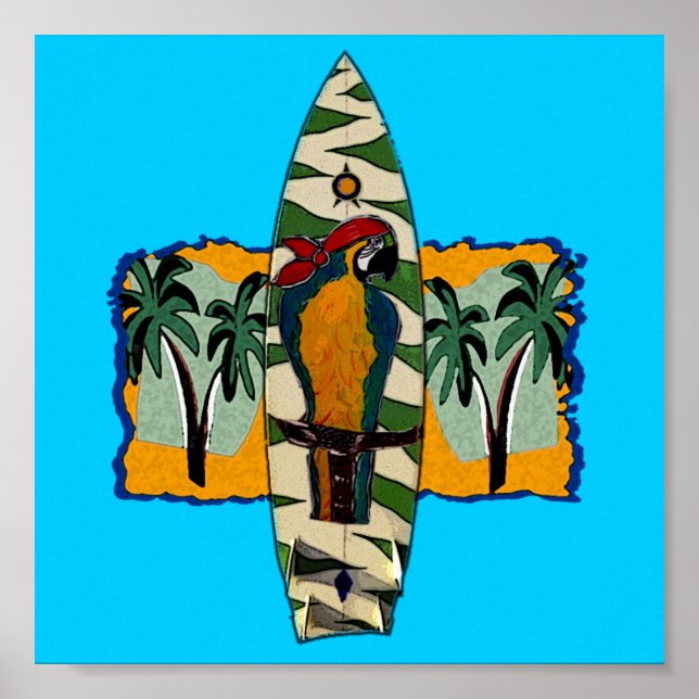 Póster Papagaio Pirata (Frente)