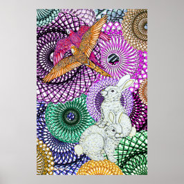 Poster Papagaios Amam Coelhos