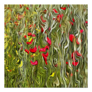 Póster Papagaios Envenenados - Arte Abstrato surrealista