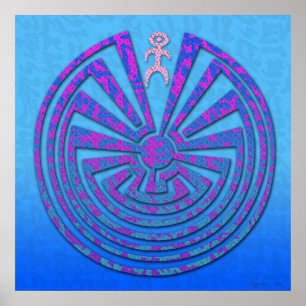 Poster Papago Maze Blue e Purple