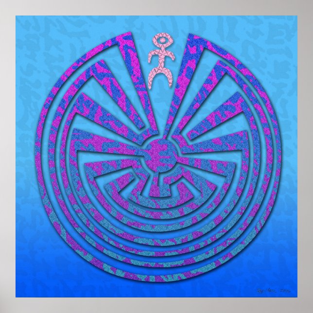 Poster Papago Maze Blue e Purple (Frente)