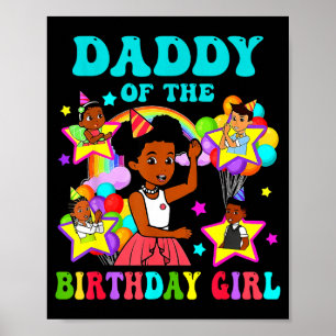 Poster Papai da aniversariante boneca rosa gracie família