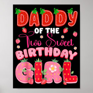 Poster Papai das Duas Lindas Meninas de 2 Anos de Idade