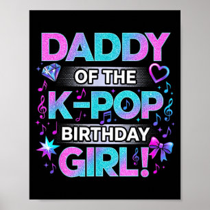 Poster Papai das Garotas de Aniversário do K-Pop Música C
