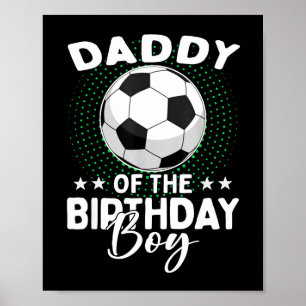 Poster Papai do menino de aniversário Jogador de futebol