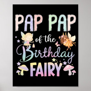 Poster Papai do Papai da Fada de Aniversário Menina Mágic
