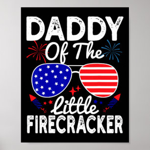 Poster Papai do pequeno foguete engraçado 4 de julho