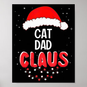 Poster Papai Gato Papai Noel Natal Fantasia Combinando Pa