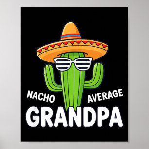 Poster Papai nacho avô médio engraçado cacto mexicano