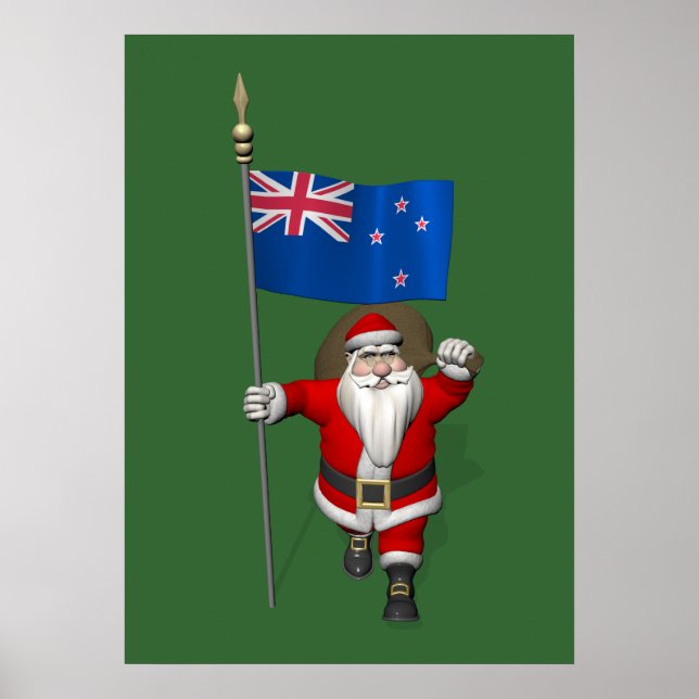 Póster Papai Noel, Alferes Da Nova Zelândia (Frente)