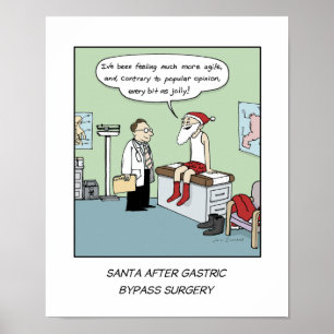 Poster Papai Noel após cirurgia de bypass gástrico - aind