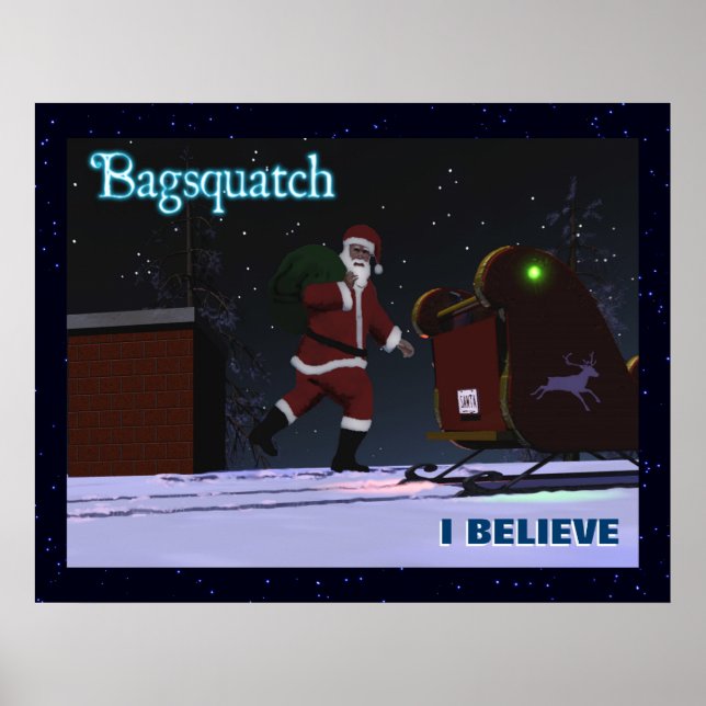 Póster Papai Noel - Bagsquatch (Frente)