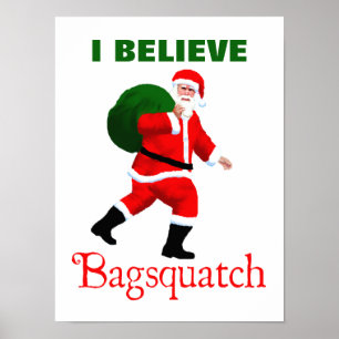 Póster Papai Noel - Bagsquatch