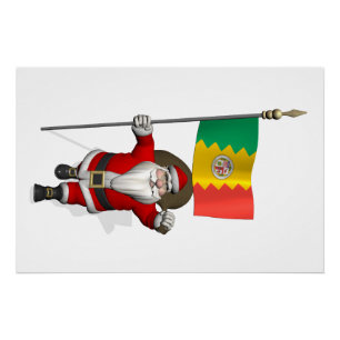 Póster Papai Noel Com Alferes Da CA De Los Angeles