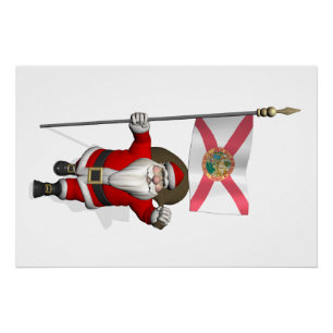Póster Papai Noel Com Alferes Da Flórida