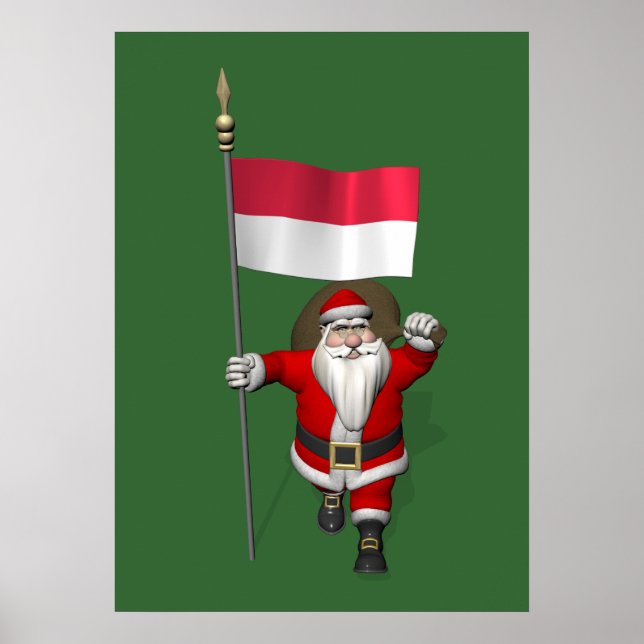 Póster Papai Noel Com Alferes Da Indonésia (Frente)