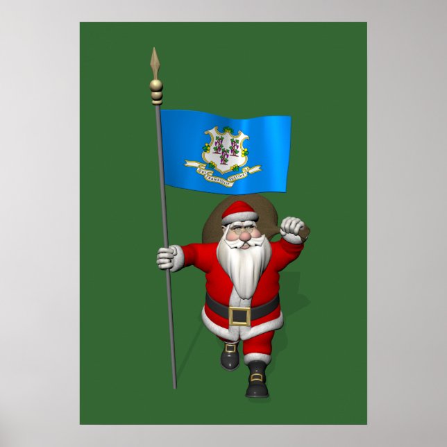 Póster Papai Noel Com Alferes De Connecticut (Frente)