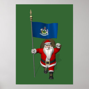 Póster Papai Noel Com Alferes De Maine