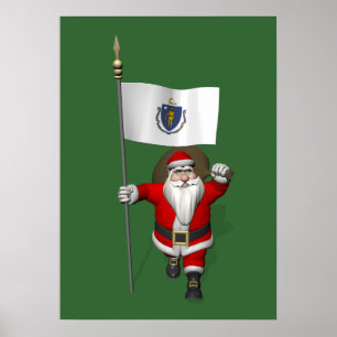 Póster Papai Noel Com Alferes De Massachusetts