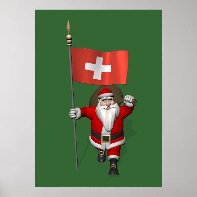 Póster Papai Noel Com Alferes De Suiça (Frente)