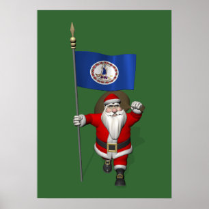 Póster Papai Noel Com Alferes De Virgínia