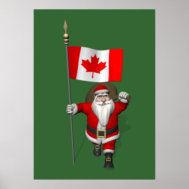 Póster Papai Noel Com Alferes Do Canadá (Frente)