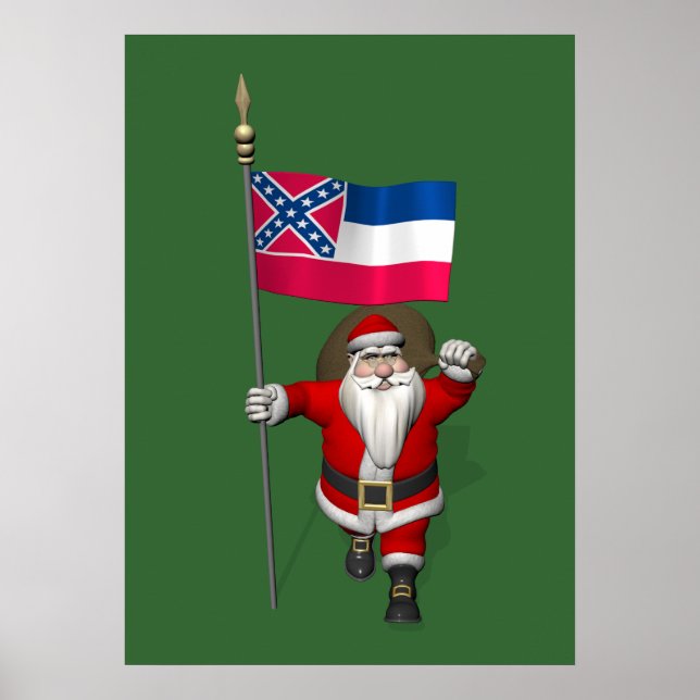 Póster Papai Noel Com Alferes Do Mississippi (Frente)