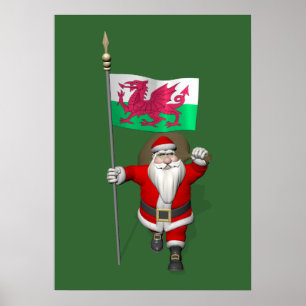 Póster Papai Noel Com Alferes Do País De Gales