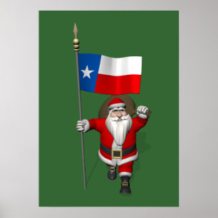 Póster Papai Noel Com Alferes Do Texas