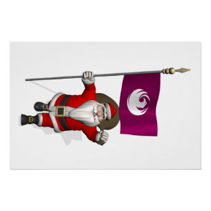 Póster Papai Noel Com Bandeira De Phoenix AZ