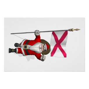 Póster Papai Noel com o emblema da Irlanda do Norte
