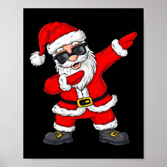 Poster Papai Noel Dabbing Natal Dab Meninos Meninas Crian (Frente)