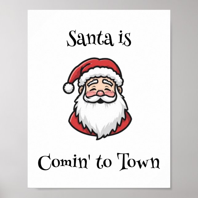 Poster Papai noel de Natal simples (Frente)