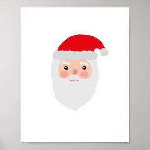 Poster Papai noel de pintura com ilustração em jolly