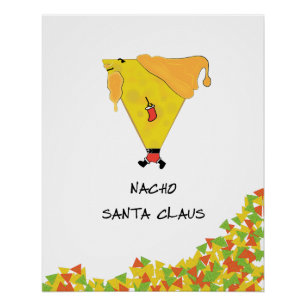 Póster Papai noel do Nacho com microplaquetas