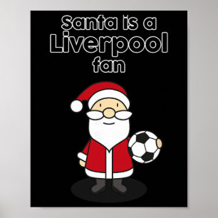 Poster Papai Noel é fã de futebol do Liverpool engraçado