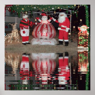 Póster Papai noel e Sra. Claus