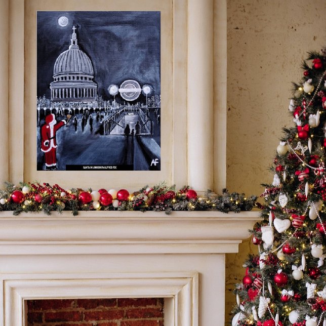 Poster Papai Noel em Londres Pintura de Alfred Fox (Criador carregado)