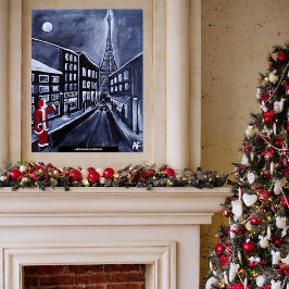 Poster Papai Noel em Paris Pintura de Alfred Fox