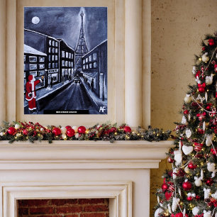 Poster Papai Noel em Paris Pintura de Alfred Fox