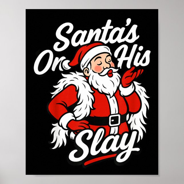 Poster Papai Noel em sua festa de Natal  (Frente)