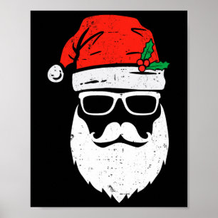 Poster Papai Noel Enfrenta Pulmões Com A Barba De Chapéu