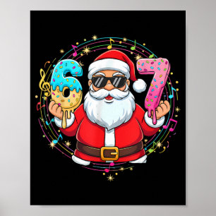 Poster Papai Noel Engraçado 67 Sorvete Gotejamento Natal 