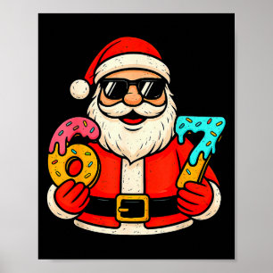 Poster Papai Noel Engraçado 67 Sorvete Gotejamento Natal 