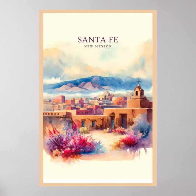 Poster Papai noel Fe Watercolor (Frente)